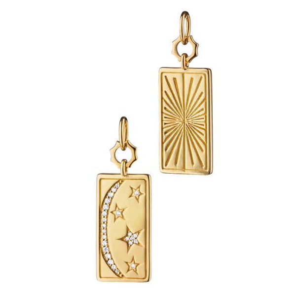 Monica Rich Kosann Rectangle Sun, Moon & Stars Charm