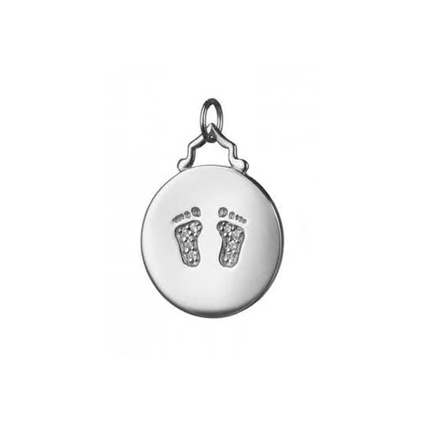 Monica Rich Kosann Small Baby Feet Disc Charm