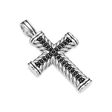 Load image into Gallery viewer, Chevron Cross Pendant in Sterling Silver, 41.5mm
