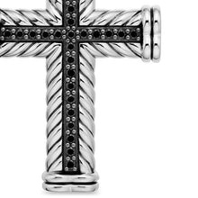 Load image into Gallery viewer, Chevron Cross Pendant in Sterling Silver, 41.5mm
