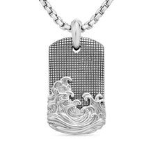 Load image into Gallery viewer, Waves Tag in Sterling Silver, 39mm
