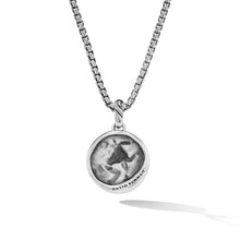 Load image into Gallery viewer, Taurus Amulet in Sterling Silver with 18K Yellow Gold and Diamonds, 19mm
