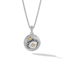 Load image into Gallery viewer, Cancer Amulet in Sterling Silver with 18K Yellow Gold and Diamonds, 19mm
