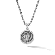 Load image into Gallery viewer, Virgo Amulet in Sterling Silver with 18K Yellow Gold and Diamonds, 19mm
