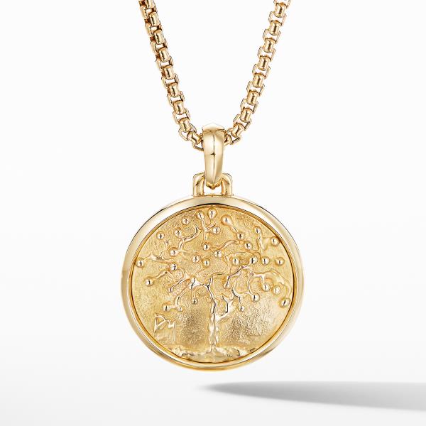 Petrvs Tree of Life Amulet in 18K Yellow Gold, 39mm