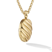Load image into Gallery viewer, Sculpted Cable Locket in 18K Yellow Gold, 32mm

