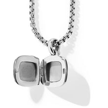 Load image into Gallery viewer, Sculpted Cable Square Locket in Sterling Silver, 22.5mm
