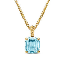 Load image into Gallery viewer, Marbella Pendant in 18K Yellow Gold with Sky Blue Topaz, 12mm
