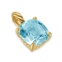 Load image into Gallery viewer, Marbella Pendant in 18K Yellow Gold with Sky Blue Topaz, 12mm
