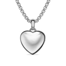 Load image into Gallery viewer, Sculpted Cable Heart Locket in Sterling Silver, 23mm
