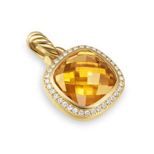 Load image into Gallery viewer, Albion Pendant in 18K Yellow Gold with Citrine and Diamonds, 11mm
