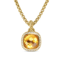 Load image into Gallery viewer, Albion Pendant in 18K Yellow Gold with Citrine and Diamonds, 11mm
