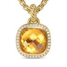 Load image into Gallery viewer, Albion Pendant in 18K Yellow Gold with Citrine and Diamonds, 11mm
