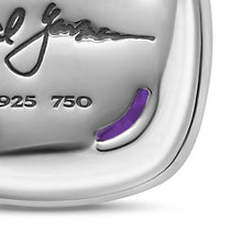Load image into Gallery viewer, Albion Pendant in Sterling Silver with 18K Yellow Gold and Amethyst, 15mm
