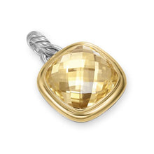 Load image into Gallery viewer, Albion Pendant in Sterling Silver with 18K Yellow Gold and Champagne Citrine, 15mm
