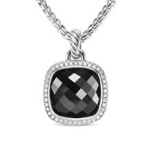 Load image into Gallery viewer, Albion Pendant in Sterling Silver with Black Onyx and Diamonds, 15mm
