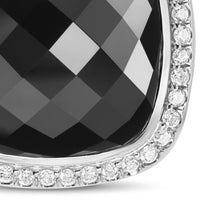 Load image into Gallery viewer, Albion Pendant in Sterling Silver with Black Onyx and Diamonds, 15mm
