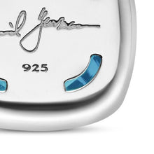 Load image into Gallery viewer, Albion Pendant in Sterling Silver with Blue Topaz and Diamonds, 15mm
