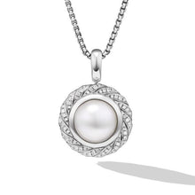 Load image into Gallery viewer, Pearl Classics Cable Halo Amulet in Sterling Silver with Diamonds, 18.8mm
