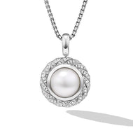 Pearl Classics Cable Halo Amulet in Sterling Silver with Diamonds, 18.8mm