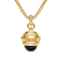 Load image into Gallery viewer, Renaissance Amulet in 18K Yellow Gold with Black Onyx and Tsavorites, 29mm
