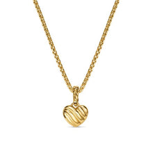 Load image into Gallery viewer, Petite Pave Heart Amulet in 18K Yellow Gold with Diamonds, 7.4mm

