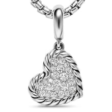Load image into Gallery viewer, DY Elements Heart Pendant in Sterling Silver with Diamonds, 12.7mm

