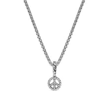 Load image into Gallery viewer, Micro Pave Peace Sign Amulet in Sterling Silver with Diamonds, 7.6mm
