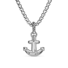Load image into Gallery viewer, Anchor Amulet in Sterling Silver with Diamonds, 14.2mm
