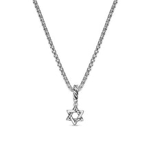 Load image into Gallery viewer, Micro Pave Star of David Amulet in Sterling Silver with Diamonds, 7.4mm
