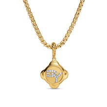 Load image into Gallery viewer, Cable Collectibles DY Logo Amulet in 18K Yellow Gold with Diamonds, 13.7mm
