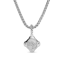 Load image into Gallery viewer, Cable Collectibles DY Logo Amulet in Sterling Silver with Diamonds, 13.7mm
