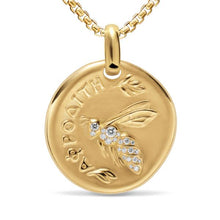 Load image into Gallery viewer, Aphrodite Medallion Amulet in 18K Yellow Gold with Diamonds, 28.3mm

