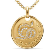 Load image into Gallery viewer, Artemis Medallion Amulet in 18K Yellow Gold with Diamonds, 28.3mm

