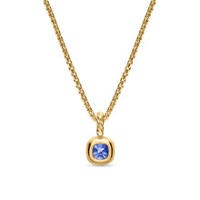 Load image into Gallery viewer, Mini Cushion Cut Amulet in 18K Yellow Gold with Tanzanite, 7.6mm
