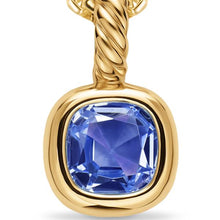 Load image into Gallery viewer, Mini Cushion Cut Amulet in 18K Yellow Gold with Tanzanite, 7.6mm
