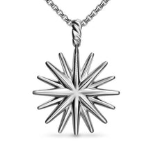 Load image into Gallery viewer, Starburst Amulet in Sterling Silver with 18K Yellow Gold with Diamonds, 25mm
