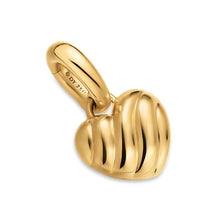 Load image into Gallery viewer, Petite Puffy Cable Heart Amulet in 18K Yellow Gold, 7.4mm
