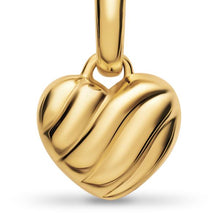 Load image into Gallery viewer, Petite Puffy Cable Heart Amulet in 18K Yellow Gold, 7.4mm
