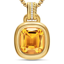 Load image into Gallery viewer, DY Mercer Color Amulet in 18K Yellow Gold with Citrine and Diamonds, 13mm
