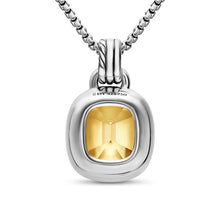 Load image into Gallery viewer, DY Mercer Color Amulet in Sterling Silver with 18K Yellow Gold, Champagne Citrine and Diamonds, 13mm
