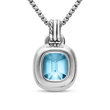 Load image into Gallery viewer, DY Mercer Color Amulet in Sterling Silver with 18K Yellow Gold, Sky Blue Topaz and Diamonds, 13mm
