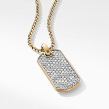 Load image into Gallery viewer, Streamline Pave Tag in 18K Yellow Gold with Diamonds

