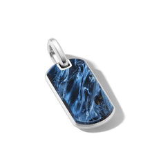 Load image into Gallery viewer, Chevron Tag in Sterling Silver with Pietersite, 27mm
