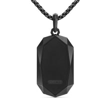 Load image into Gallery viewer, Faceted Amulet in Black Titanium, 36.3mm
