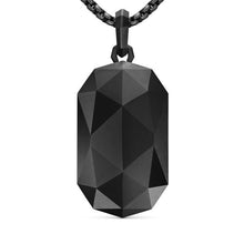 Load image into Gallery viewer, Faceted Amulet in Black Titanium, 36.3mm
