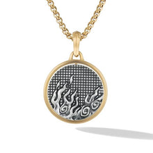 Load image into Gallery viewer, Water and Fire Duality Amulet in Sterling Silver with 18K Yellow Gold
