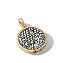 Load image into Gallery viewer, Water and Fire Duality Amulet in Sterling Silver with 18K Yellow Gold
