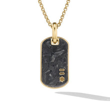 Load image into Gallery viewer, Forged Carbon Tag in 18K Yellow Gold
