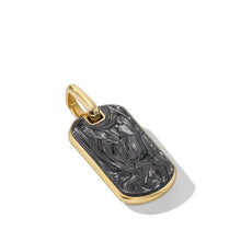 Load image into Gallery viewer, Forged Carbon Tag in 18K Yellow Gold
